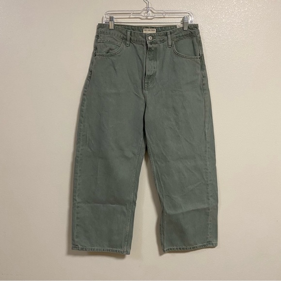 Free People Denim - Free People Jeans Women Size 8/29 Green We the free Deep Trance Boyfriend Jeans